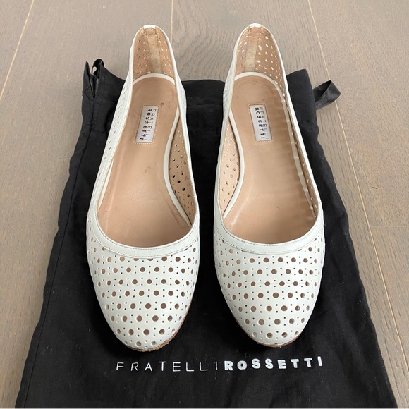 Fratelli Rossetti White Leather Ballet Flats 🤍 - Picture 1 of 8